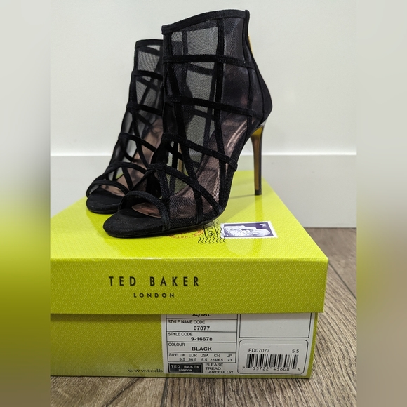 Ted Baker London Shoes - Ted Baker Xstal black mesh heels in size 5.5